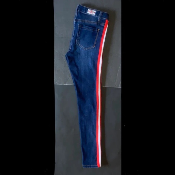 ⭐️Host Pick! Machine mid rise Red/white striped skinny jeans - Picture 8 of 15